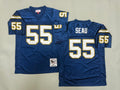 Mens Junior Seau#55 San Diego Chargers Vintage Throwback Jersey