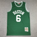 Boston Celtics #6 Throwback — Embroidered Jersey