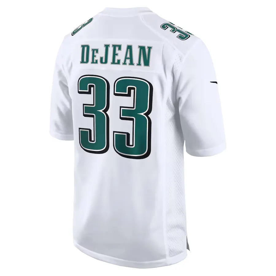 Men's Philadelphia Eagles Cooper DeJean  Tundra White Super Bowl LIX Fashion Game Jersey