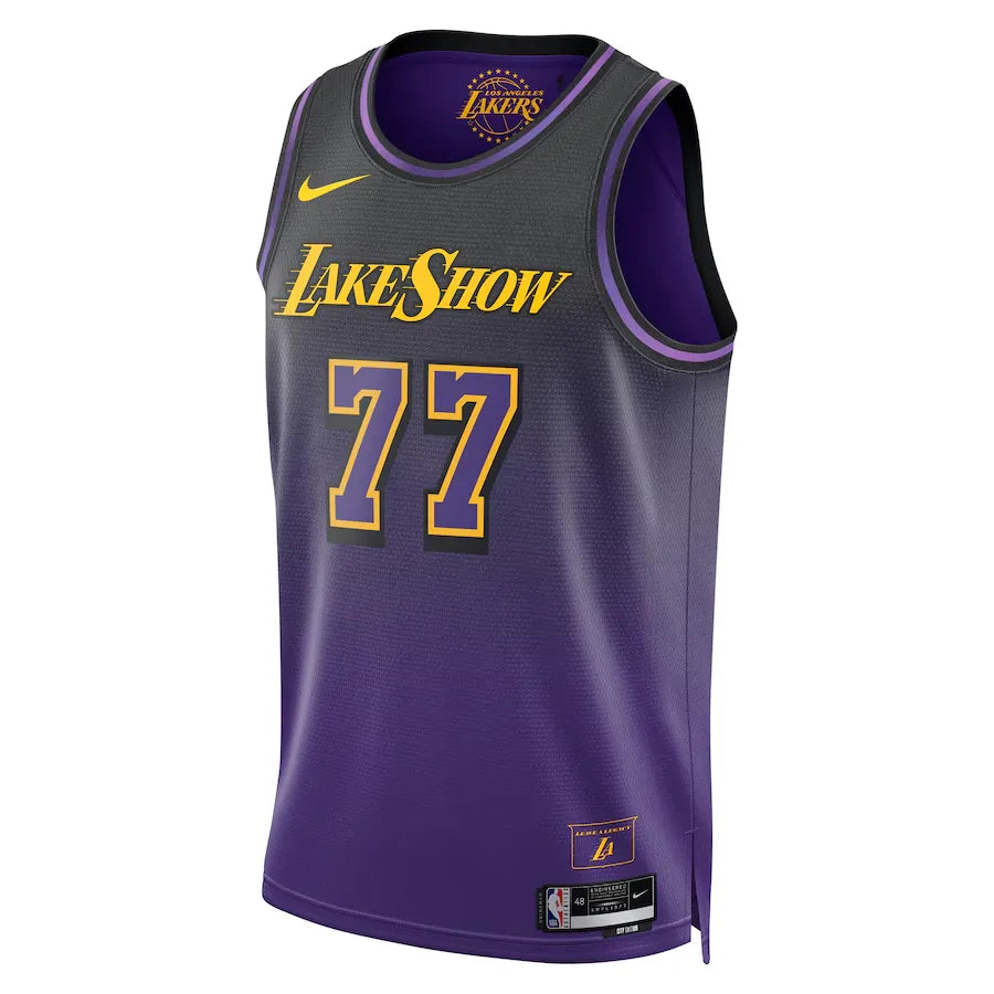 Los Angeles Lakers City Edition Swingman Jersey 2024 - Purple - Luka Don膷i膰 - Unisex