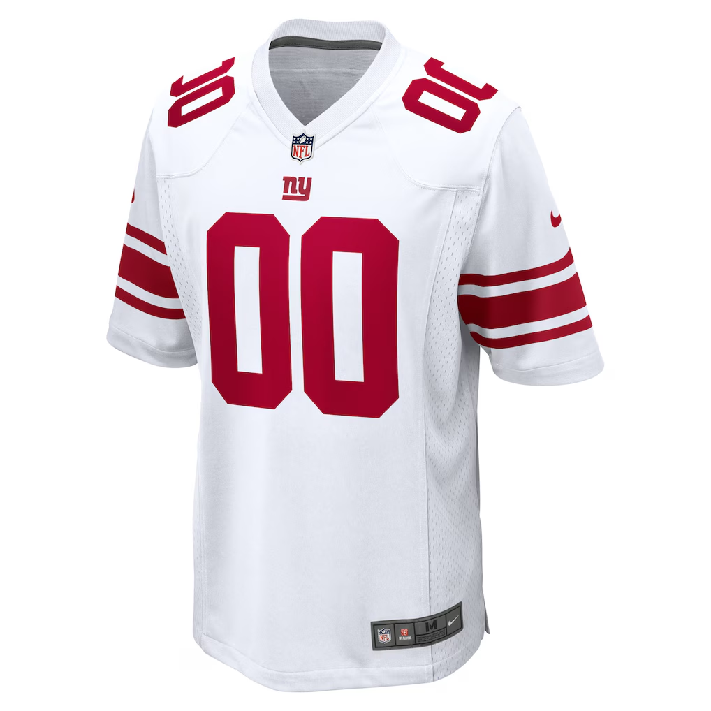 Custom New York Giants White Game Jersey