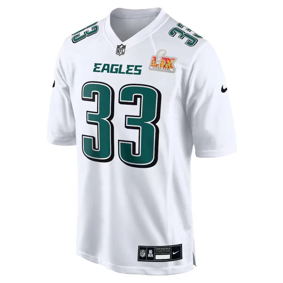 Men's Philadelphia Eagles Cooper DeJean  Tundra White Super Bowl LIX Fashion Game Jersey