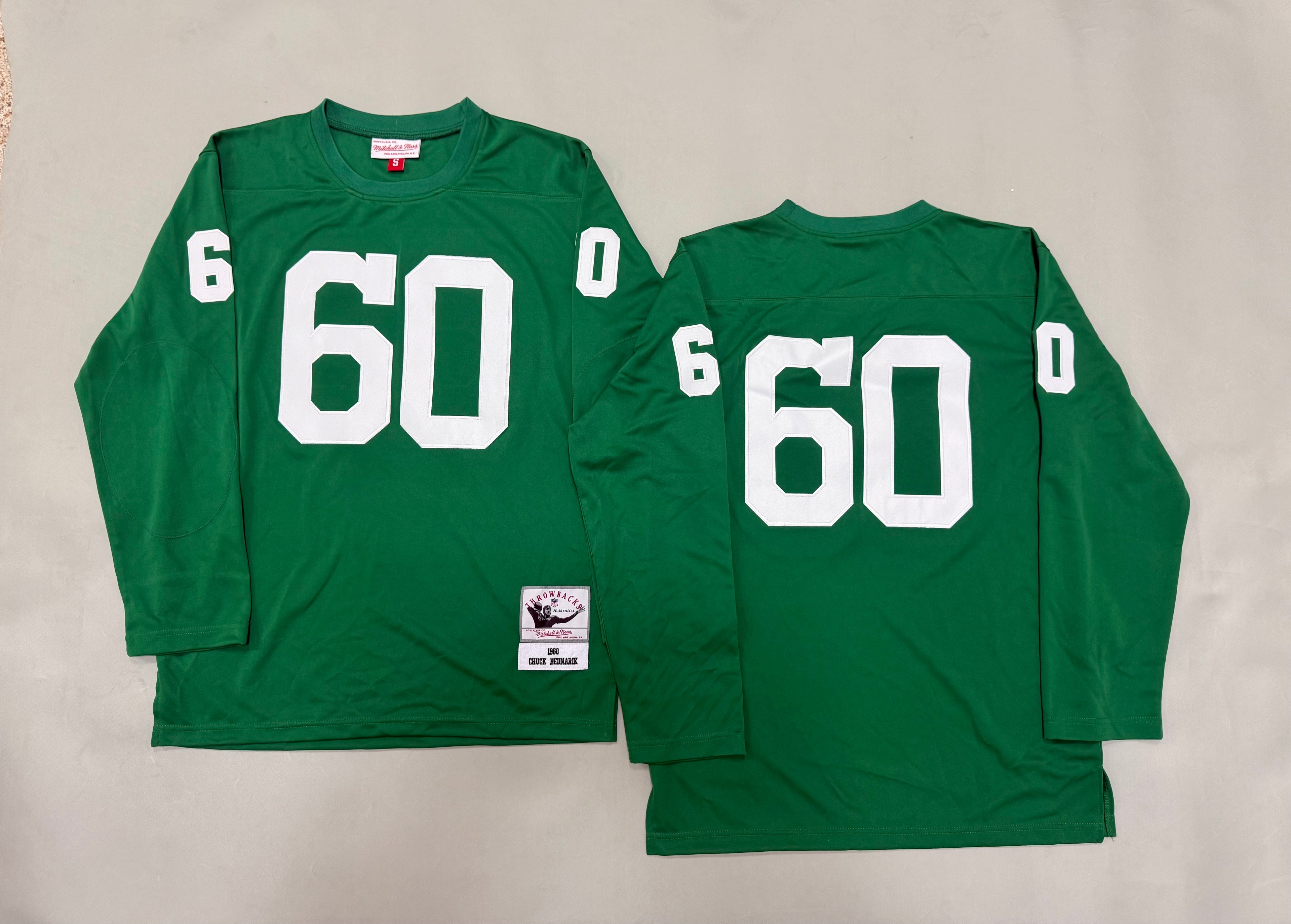 Mens #60 Philadelphia Eagles Vintage Throwback Jersey