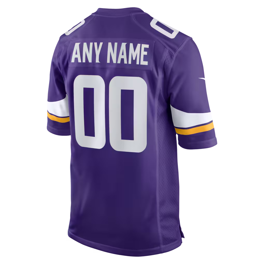 Custom Minnesota Vikings Purple Game Jersey