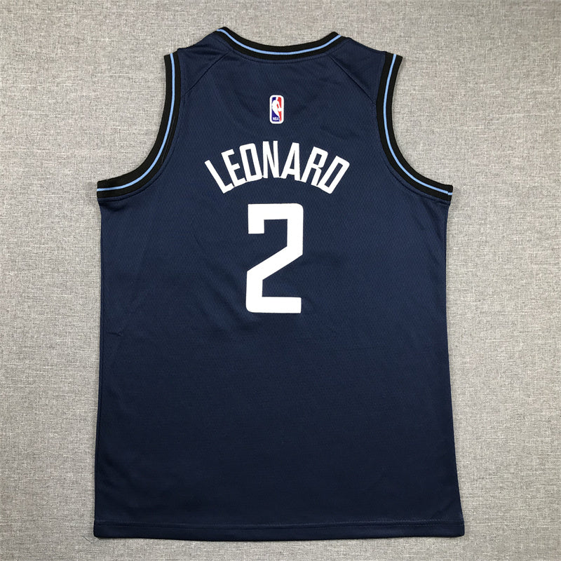 Youth Kawhi Leonard Los Angeles Clippers #2 City Edition Embroidered  Jersey