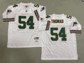 Mens Zach Thomas#54 white Miami Dolphins Vintage Throwback Jersey
