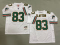 Mens Mark Clayton#83 white Miami Dolphins Vintage Throwback Jersey