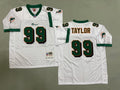 Mens Jason Taylor#99 white Miami Dolphins Vintage Throwback Jersey