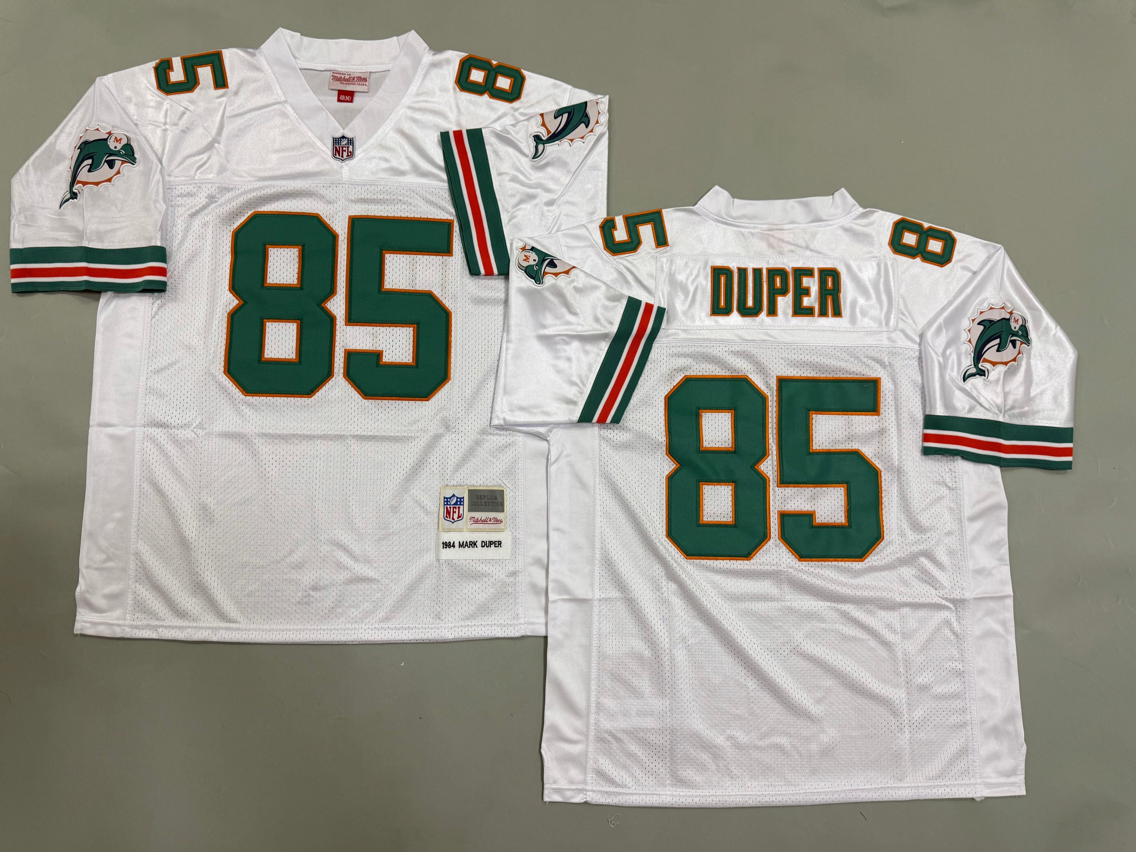 Mens Mark Duper#85 white Miami Dolphins Vintage Throwback Jersey