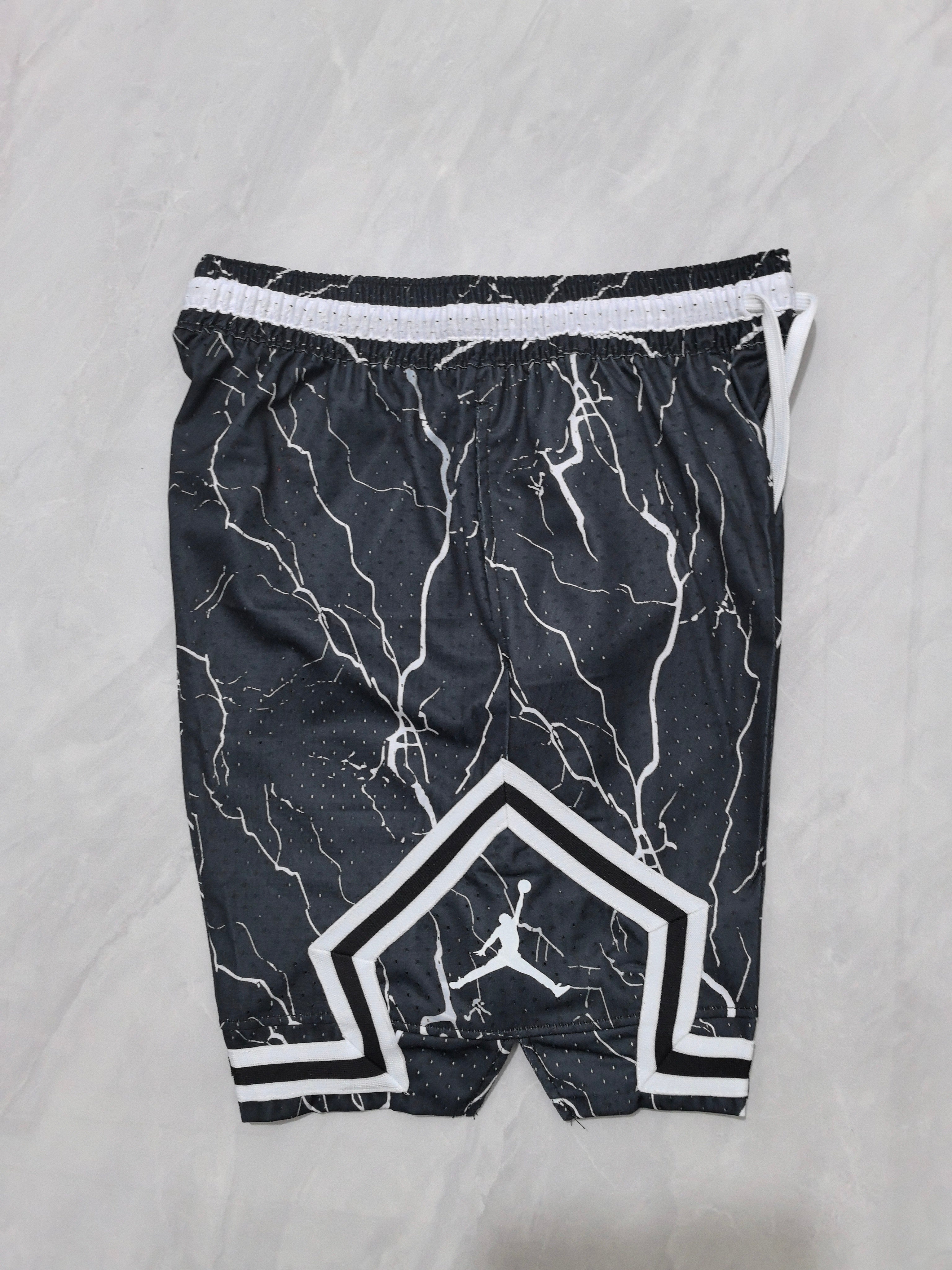 Jordan Black B-17 Cracked Print Shorts