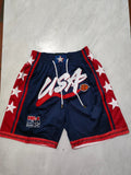 American Olympic Blue Pocket Shorts