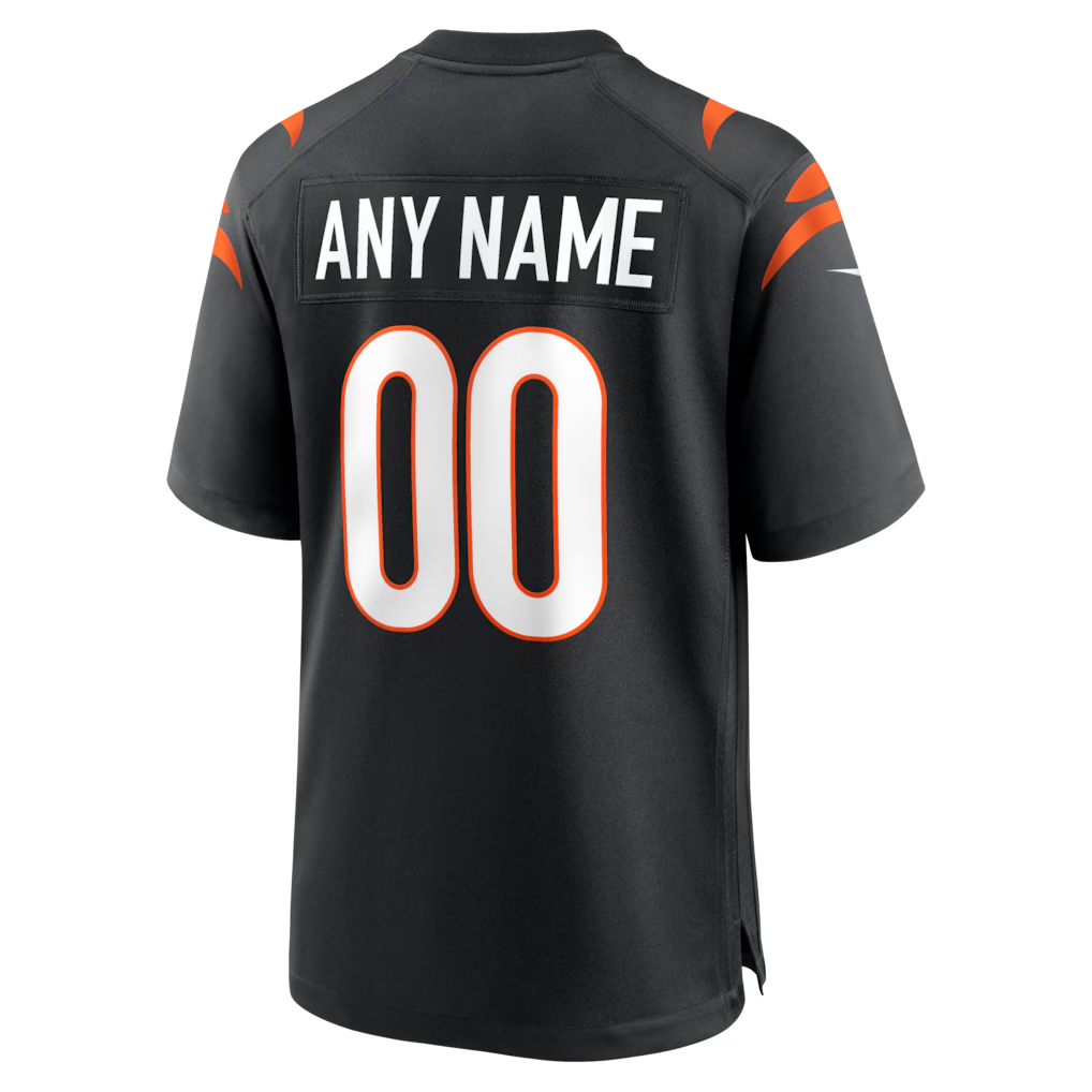 Custom Cincinnati Bengals Black Game Jersey