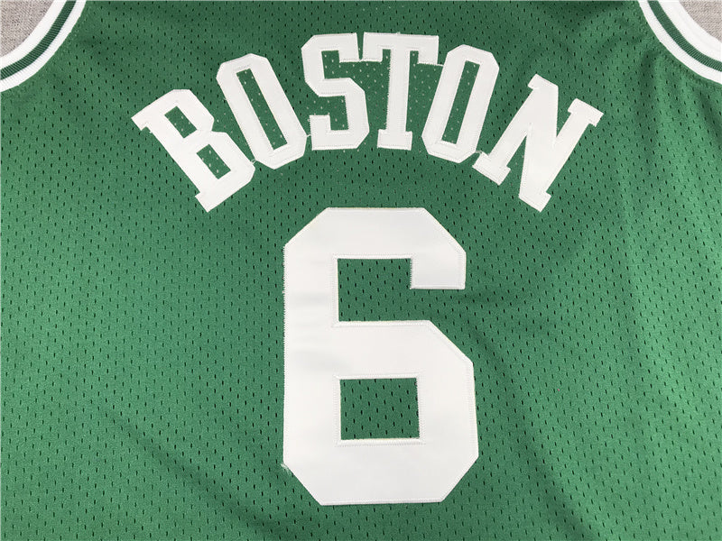 Boston Celtics #6 Throwback — Embroidered Jersey