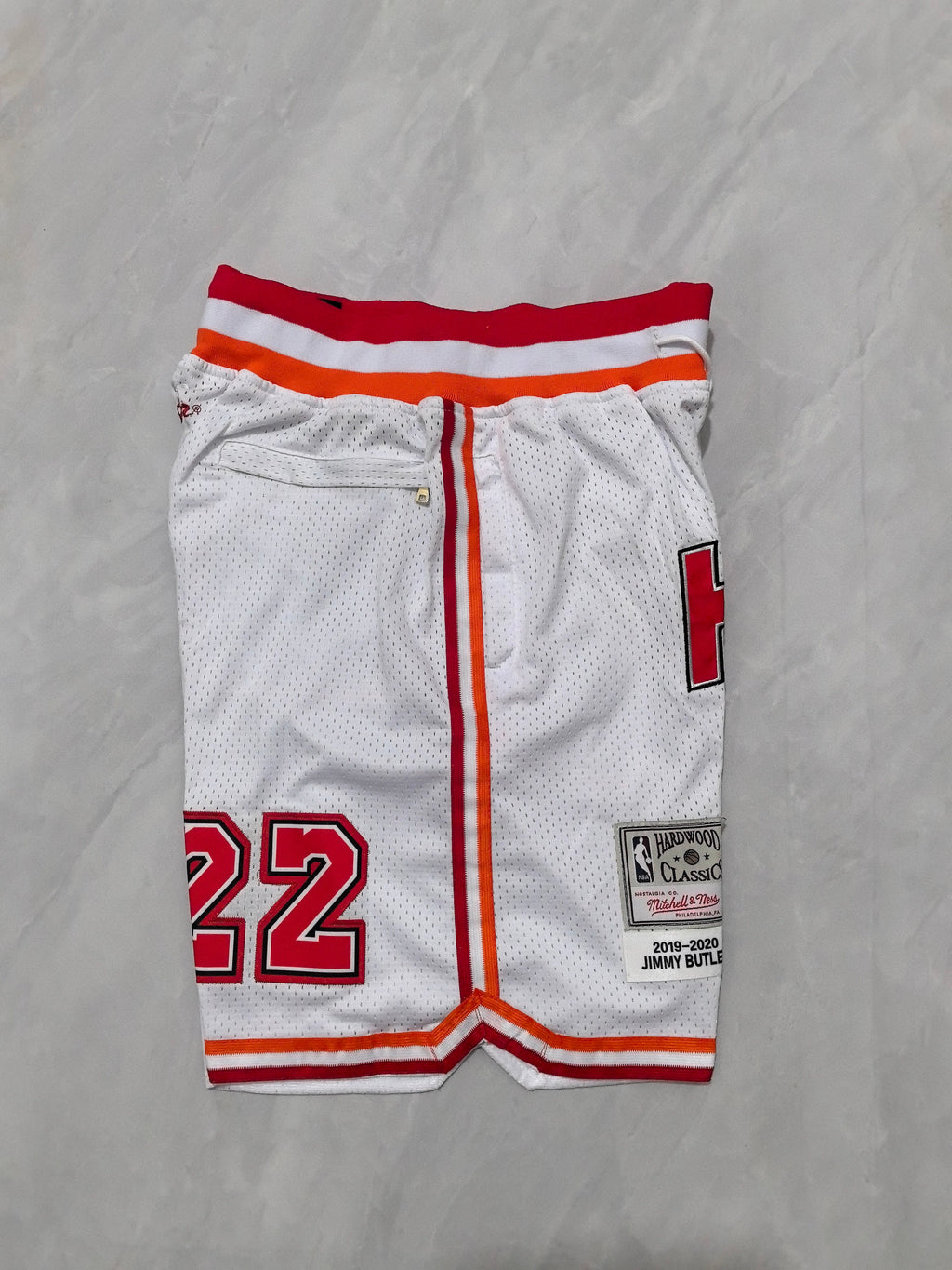 Miami Heat White Retro Pocket Shorts