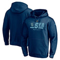 Men's Branded Navy Seattle Kraken  Pro Secondary Logo Pullover Hoodie