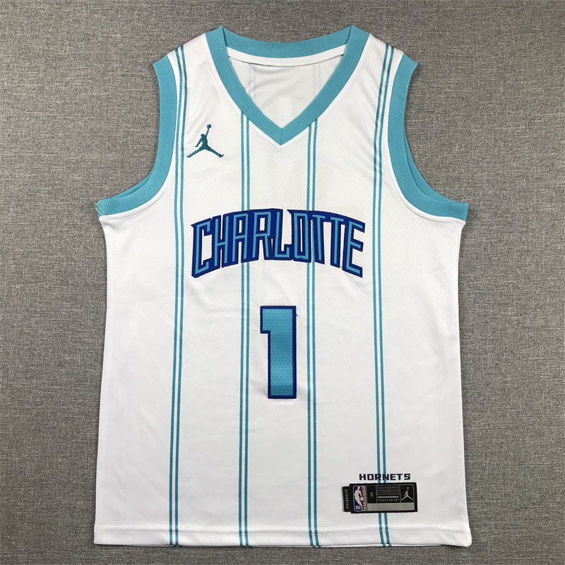 Youth LaMelo Ball Charlotte Hornets #1 Embroidered Jersey