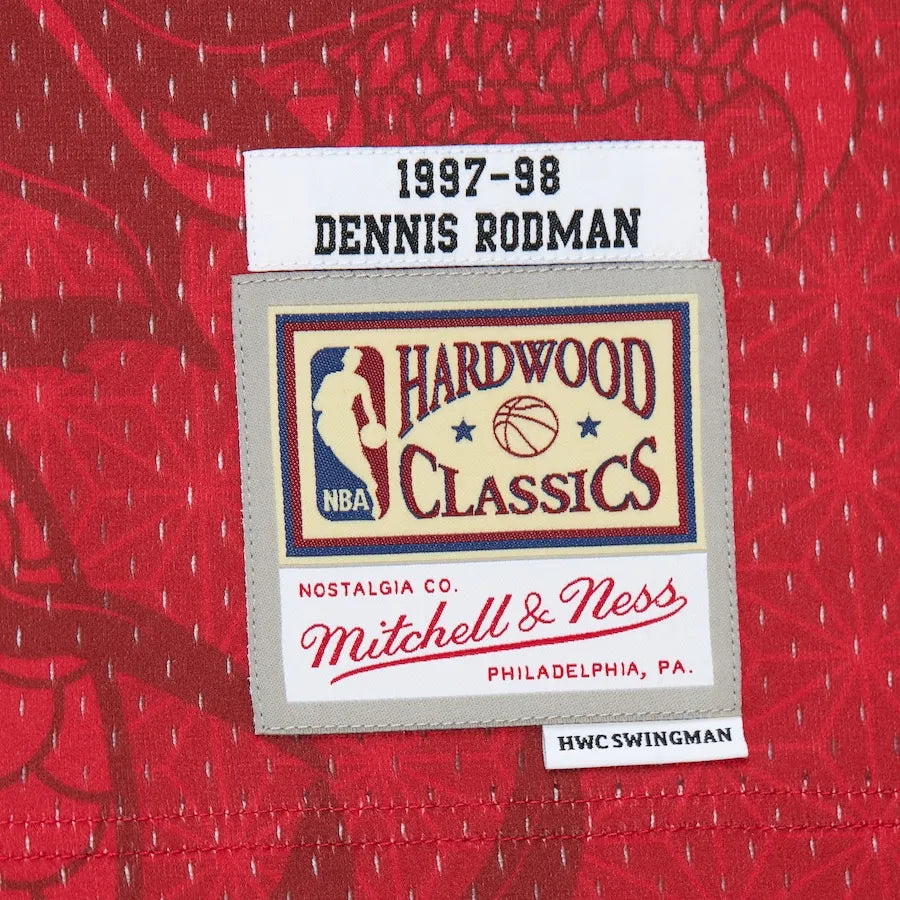 Dennis Rodman Chicago Bulls Mitchell & Ness 1997/98 Hardwood Classics Asian Heritage 6.0 Swingman Throwback  Jersey - Red