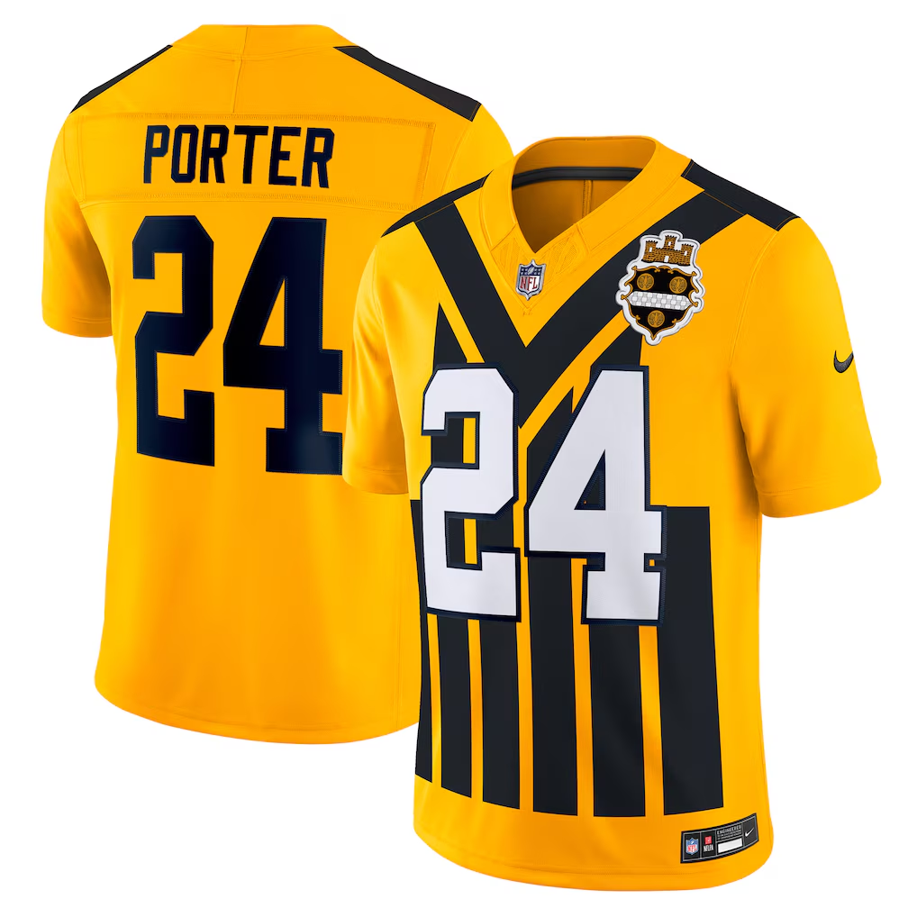 Joey Porter Jr. #24 P.Steelers Yellow Game Jersey
