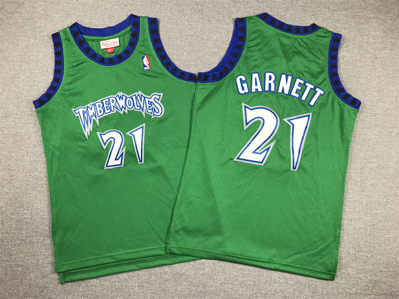 Youth Kevin Garnett Minnesota Timberwolves #21  Embroidered Jersey