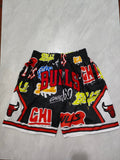 Chicago Bulls Black Graffiti Pocket Shorts