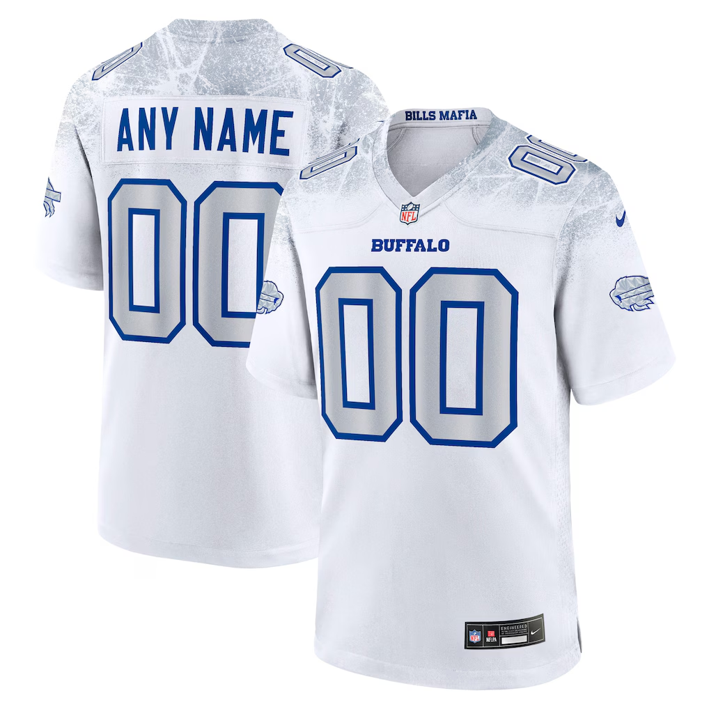 Custom Buffalo Bills White 2025 Rivalries Collection Game Jersey