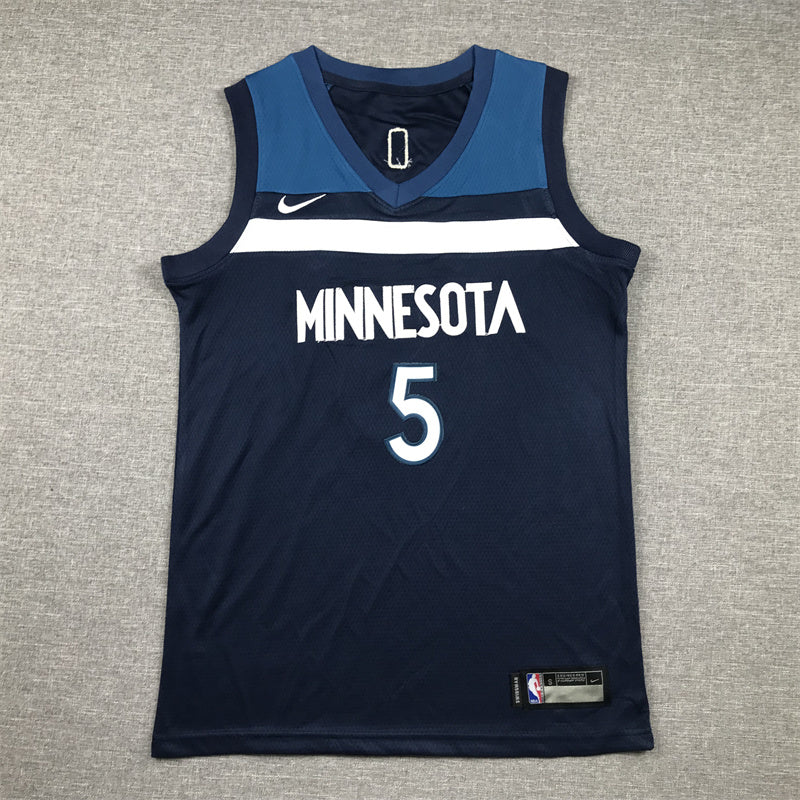 Youth Anthony Edwards Minnesota Timberwolves #5  Embroidered Jersey