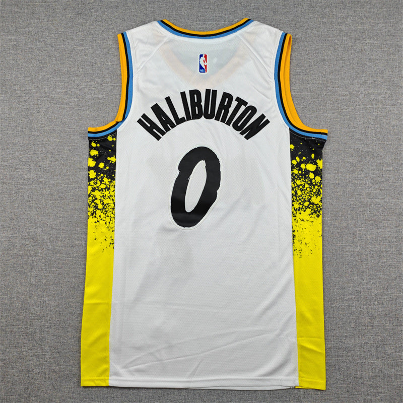 Indiana Pacers Tyrese Haliburton #0 2024 City Edition Swingman Jersey - Embroidered