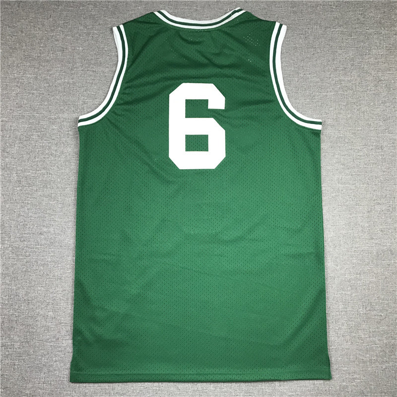 Boston Celtics #6 Throwback — Embroidered Jersey