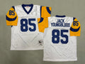 Mens Jack Youngblood#85 white Los Angeles Rams Vintage Throwback Jersey