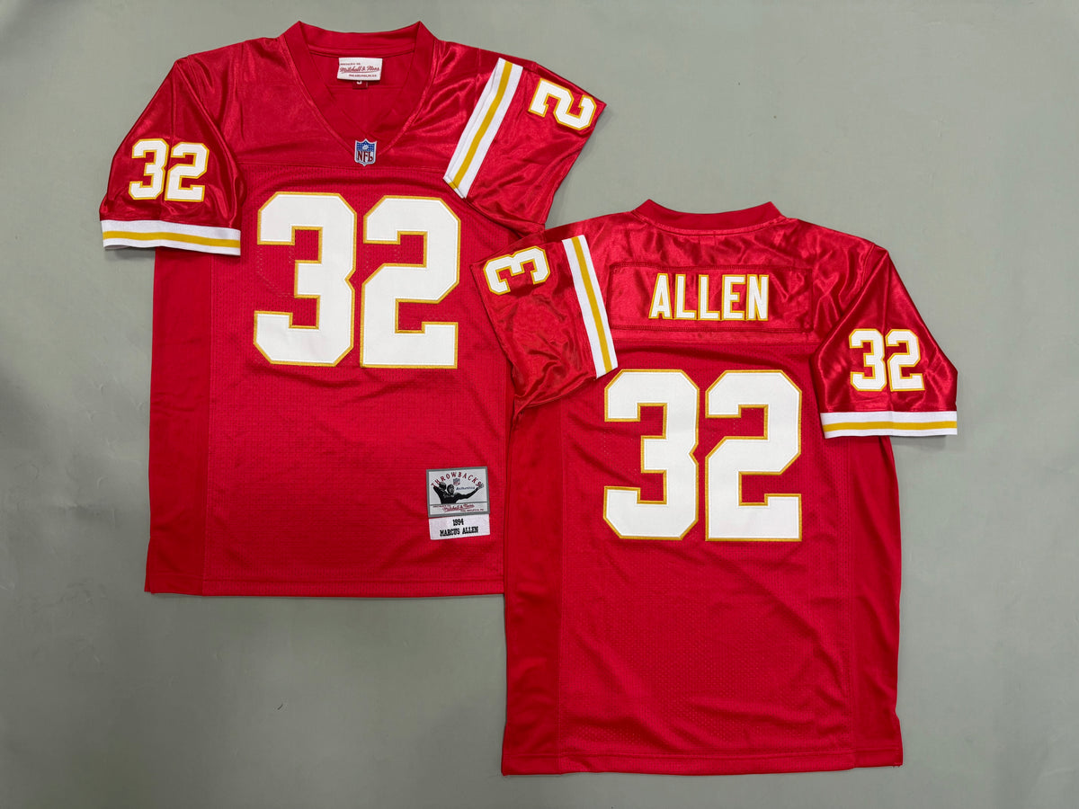 Mens Marcus Allen#32 Kansas City Chiefs Vintage Throwback Jersey