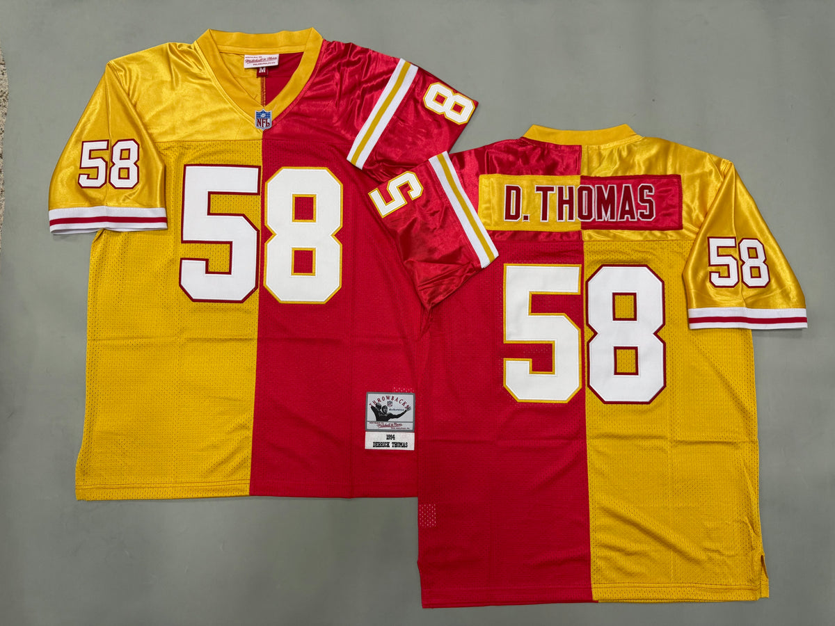 Mens Derrick Thomas#58 Kansas City Chiefs Vintage Throwback Jersey