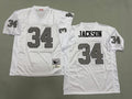 Mens Bo Jackson#34 white Los Angeles Raiders Vintage Throwback Jersey