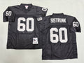 Mens Otis Sistrunk#60 black Los Angeles Raiders Vintage Throwback Jersey