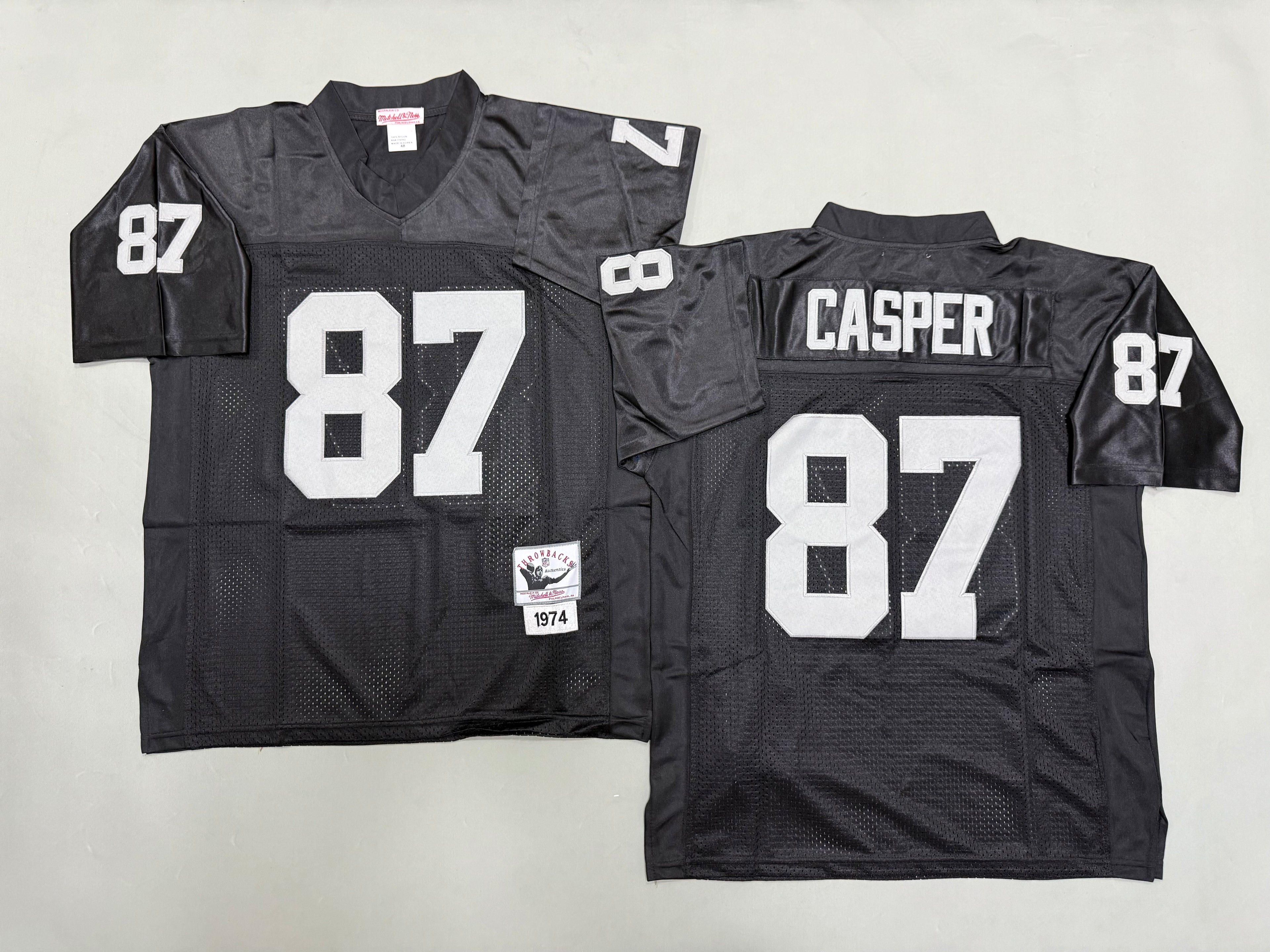 Mens Dave Casper#87 black Los Angeles Raiders Vintage Throwback Jersey