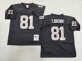 Mens Tim Brown#81 black Los Angeles Raiders Vintage Throwback Jersey