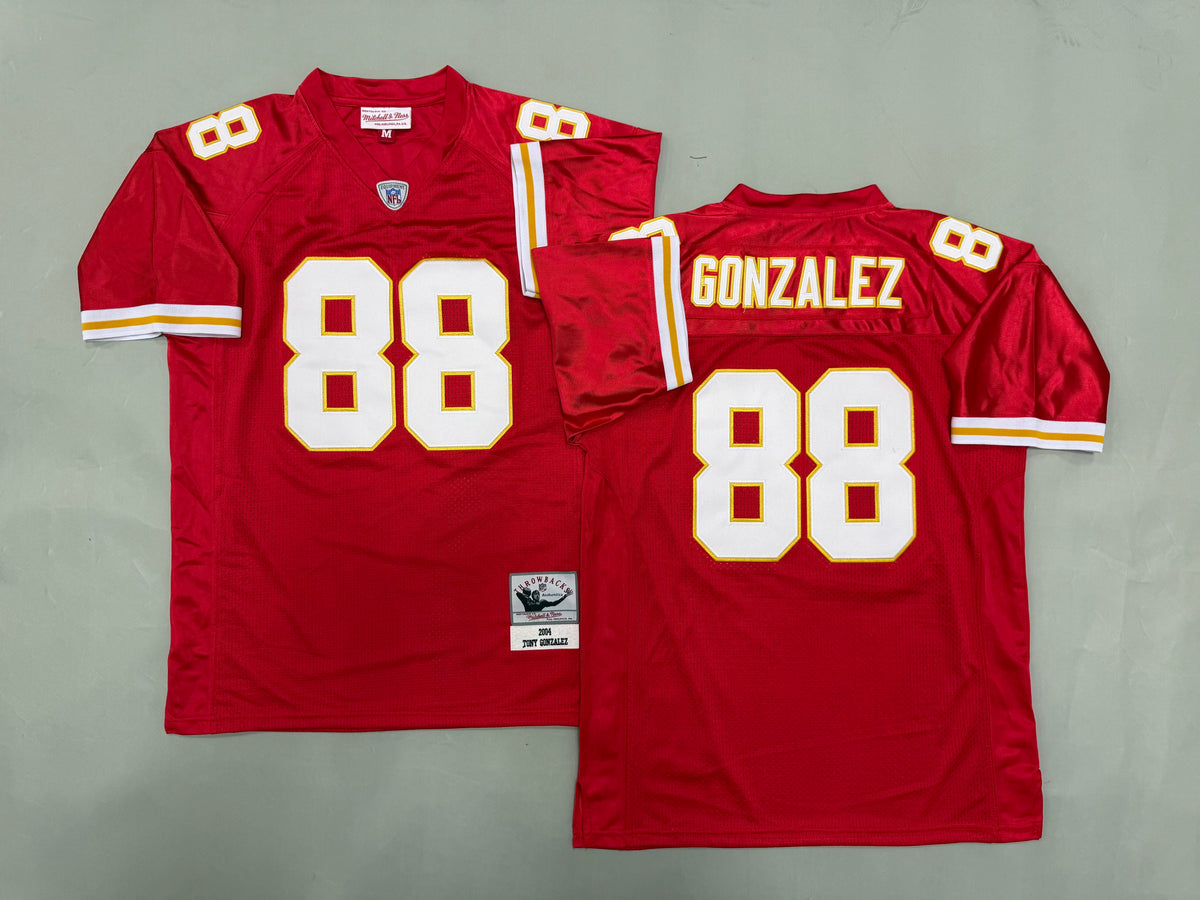 Mens Tony Gonzalez#88 Kansas City Chiefs Vintage Throwback Jersey