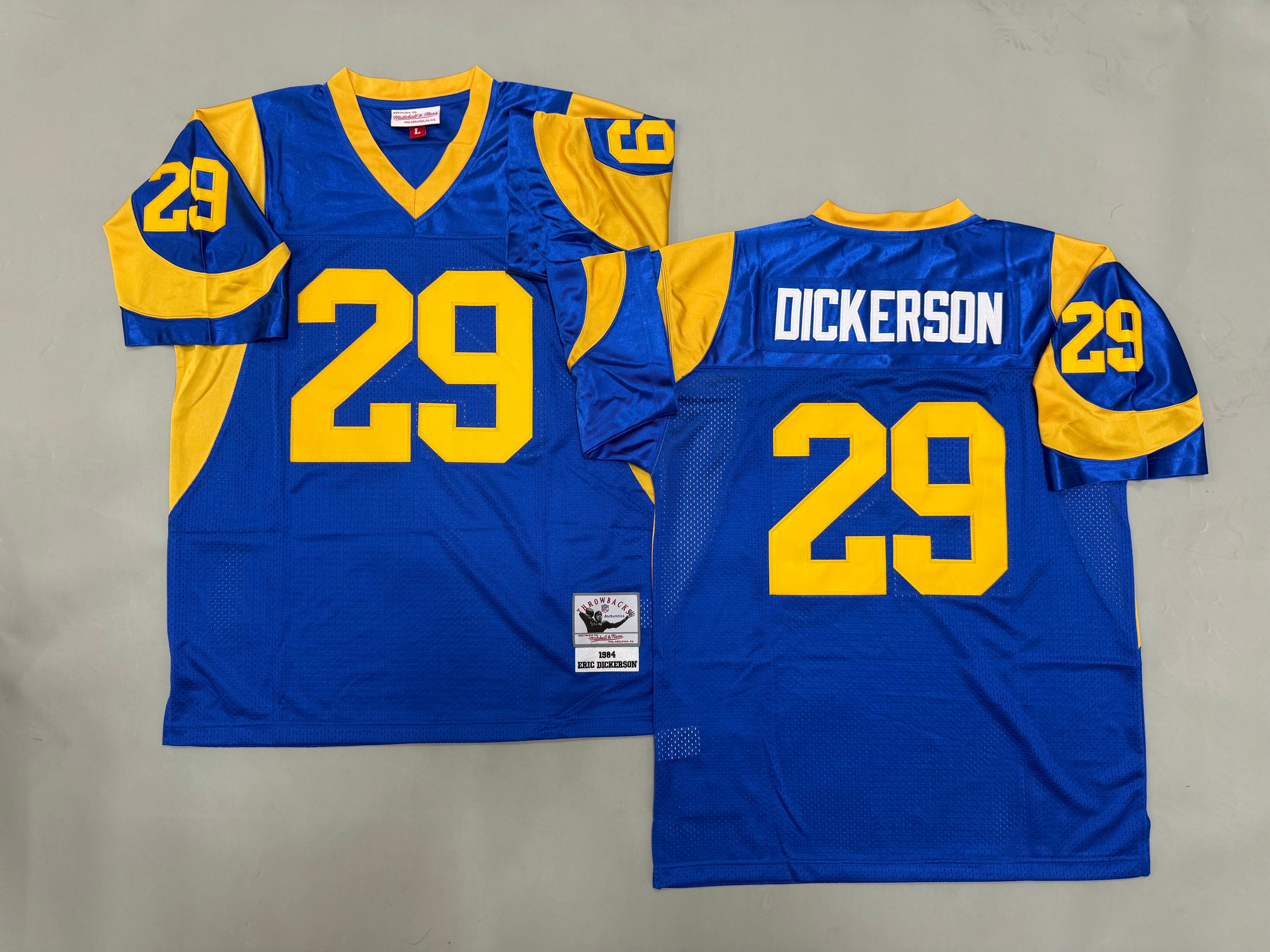 Mens Eric Dickerson#29 Los Angeles Rams Vintage Throwback Jersey