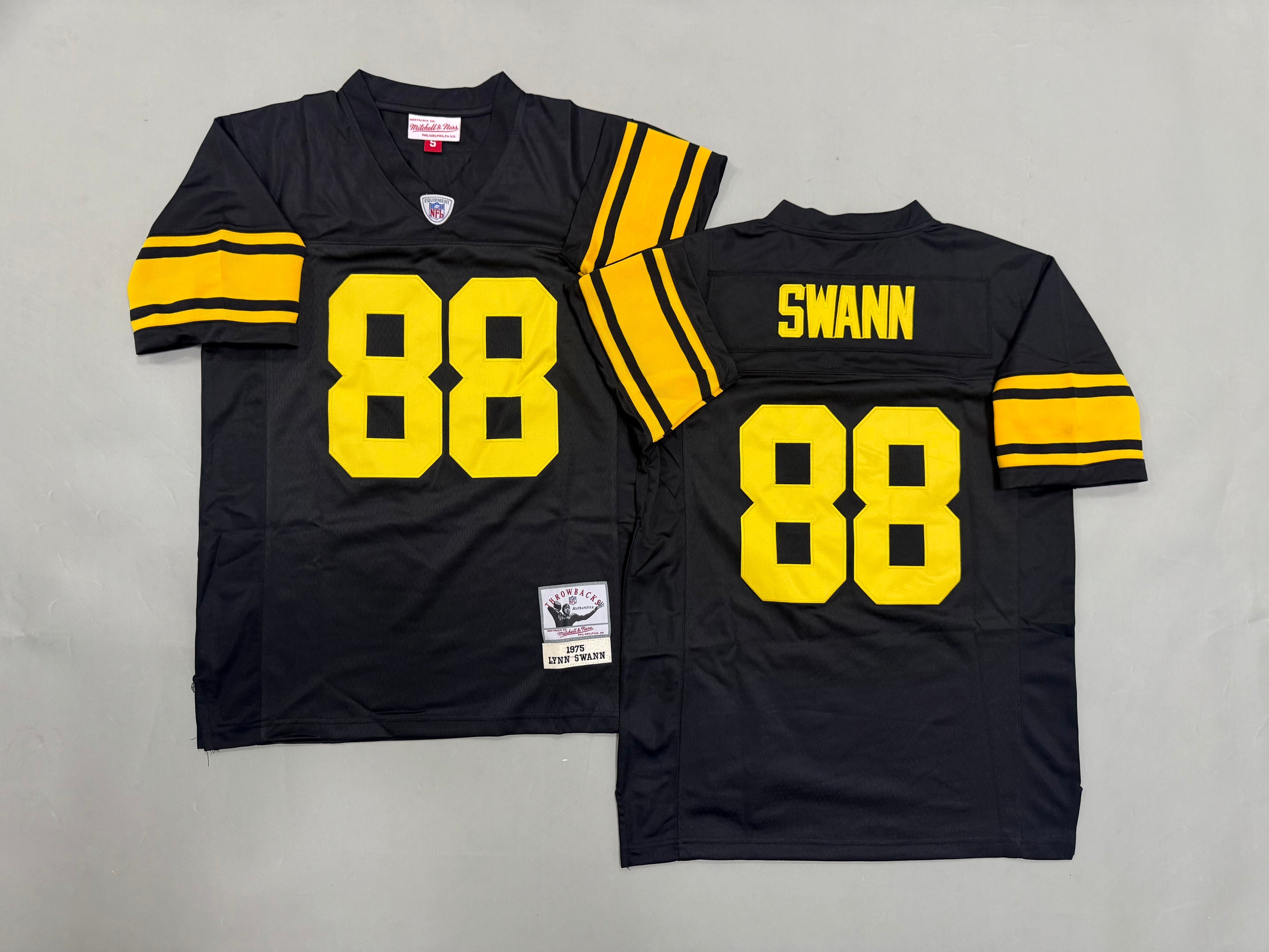 Mens Lynn Swann#88 black Pittsburgh Steelers Vintage Throwback Jersey