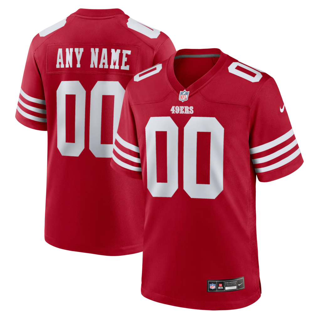 Custom San Francisco 49ers Red Game Jersey