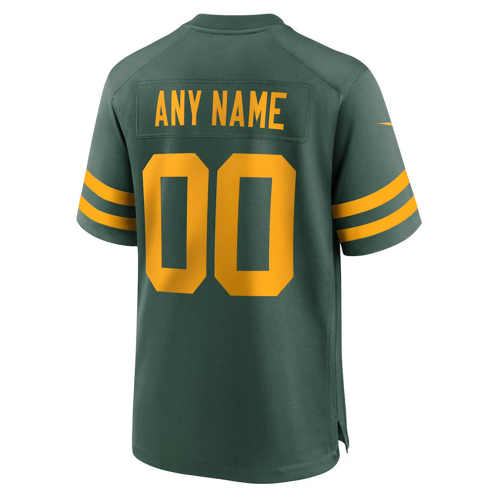 Custom Green Bay Packers Green Game Jersey