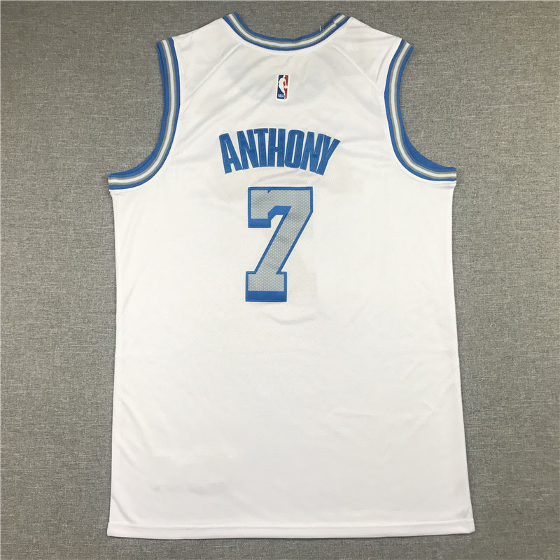 Carmelo Anthony #7 Los Angeles Lakers City Edition Swingman Jersey — Embroidered