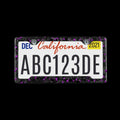 Forged Carbon Fiber License Plate - Purple Forged