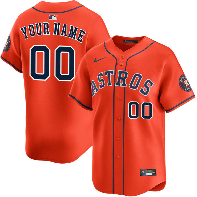 Custom Houston Astros Alternate Jersey - Orange