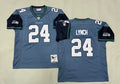 Mens Marshawn Lynch#24 Seattle Seahawks  Vintage Throwback Jersey