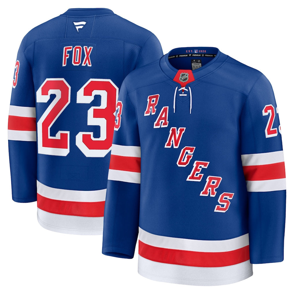 Adam Fox New York Rangers Home Premium Jersey - Royal