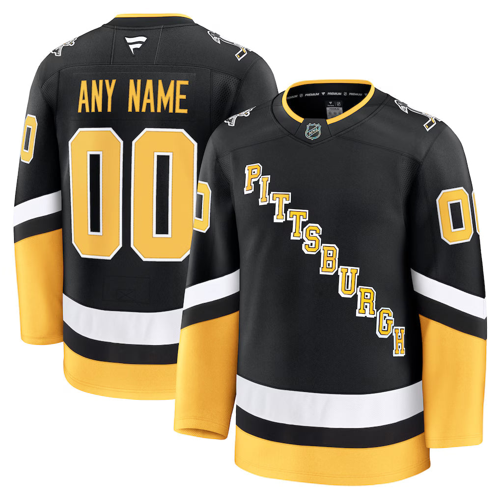 Custom Pittsburgh Penguins Alternate Premium Jersey - Black