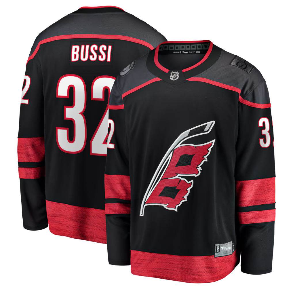 Brandon Bussi Carolina Hurricanes Home Premium Jersey - Black