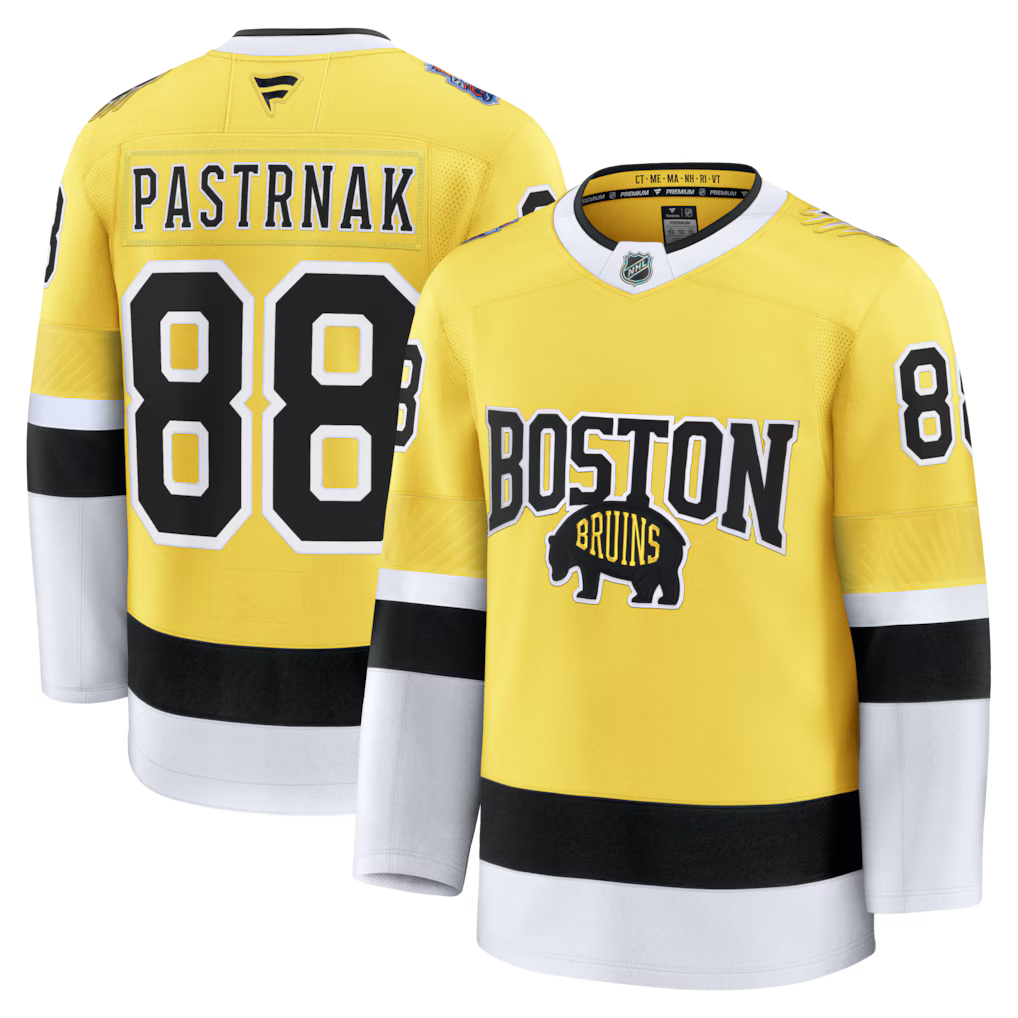 David Pastrnak Boston Bruins 2026 NHL Stadium Series Jersey - Gold