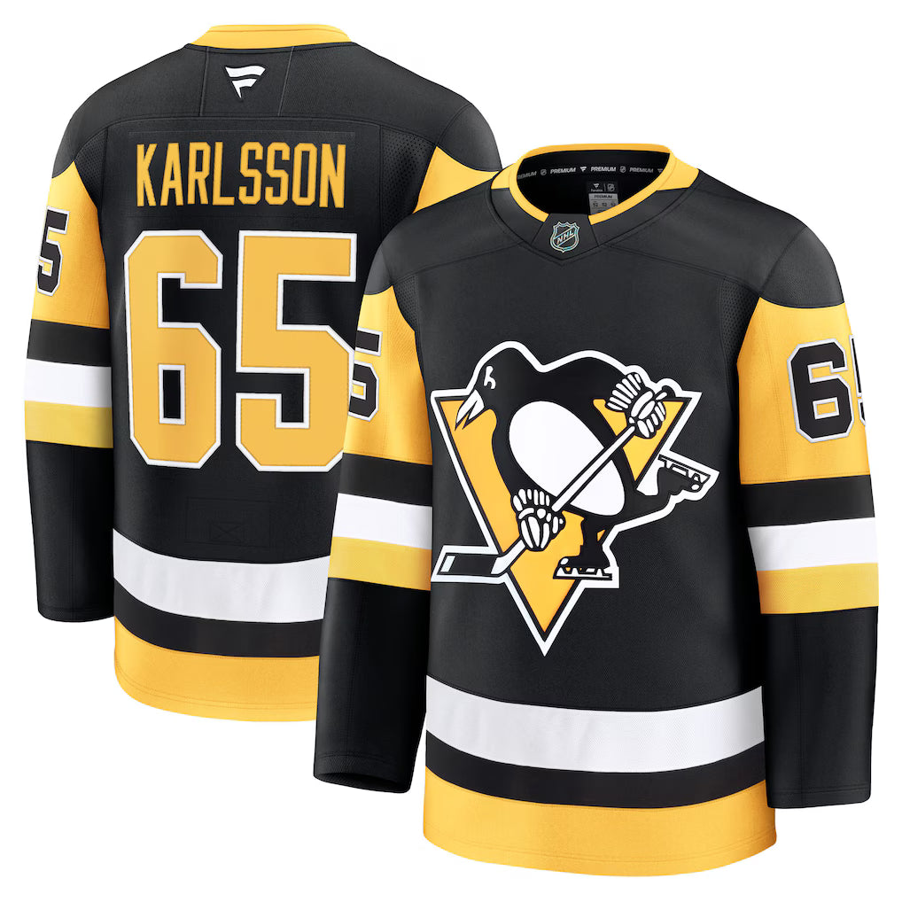 Erik Karlsson Pittsburgh Penguins Home Premium Jersey - Black