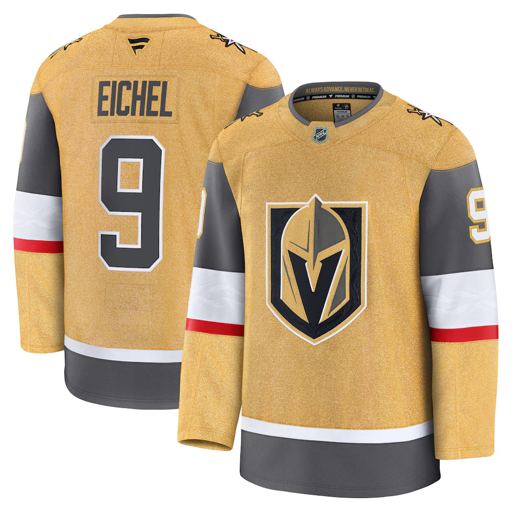 Jack Eichel Vegas Golden Knights Home Premium Jersey - Gold